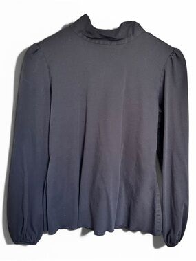 Carolina Herrera Black Cotton Bow Tie Blouse